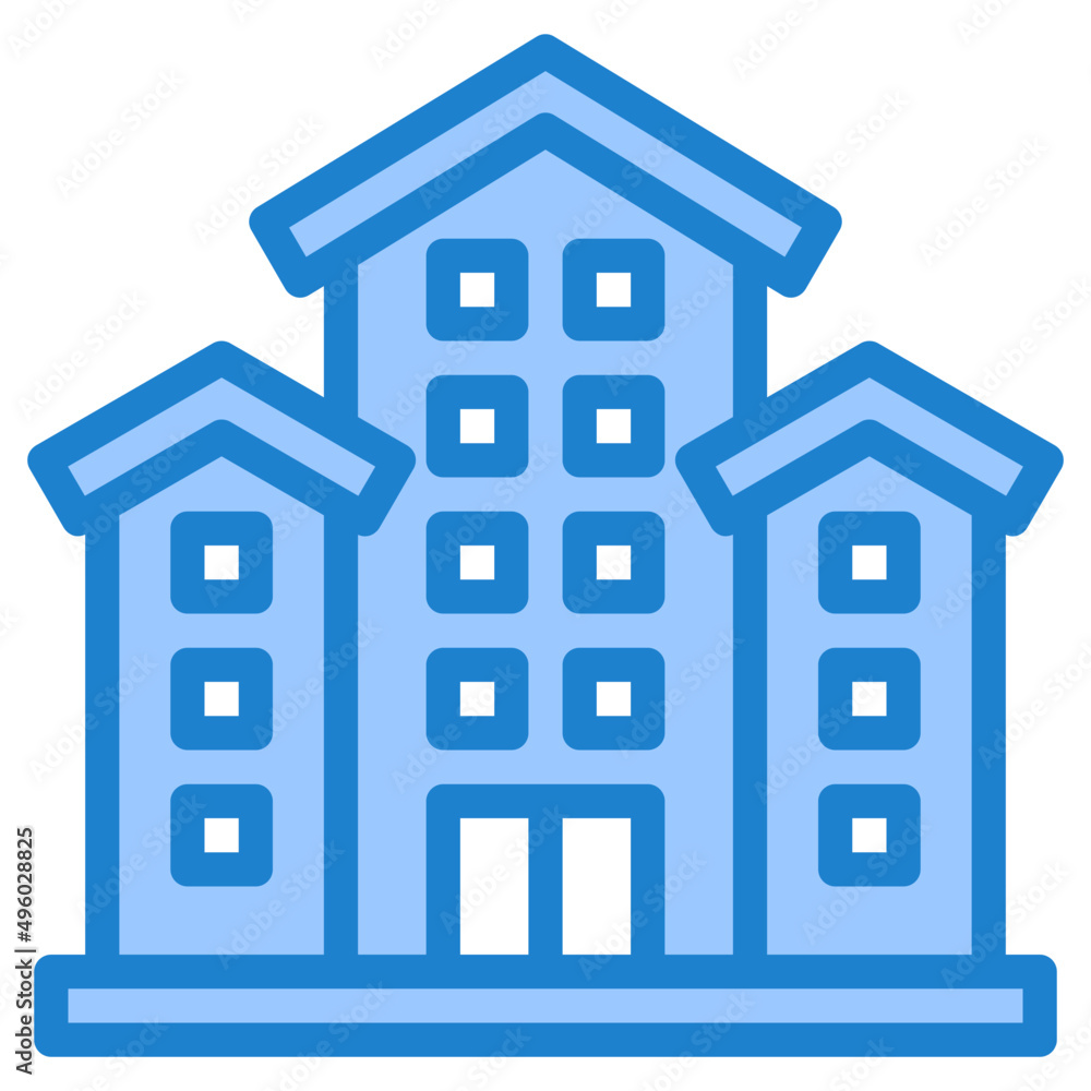 apartment blue style icon apartment blue style icon