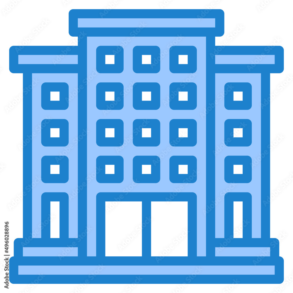 building blue style icon