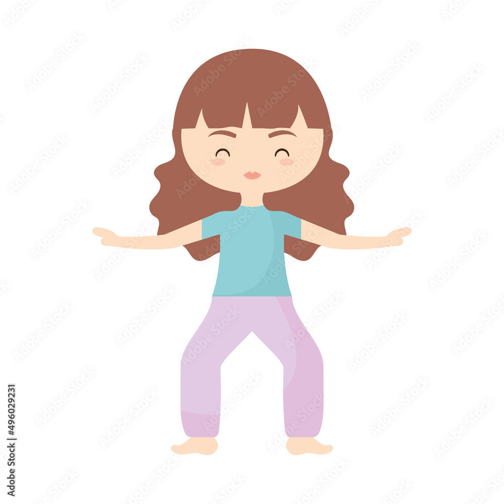 yoga girl illustration