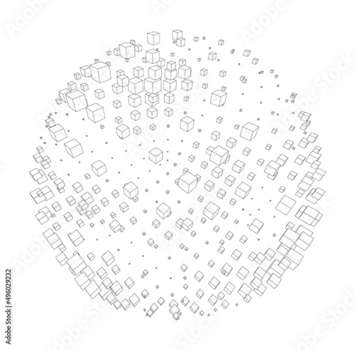 Vector abstract sphere background