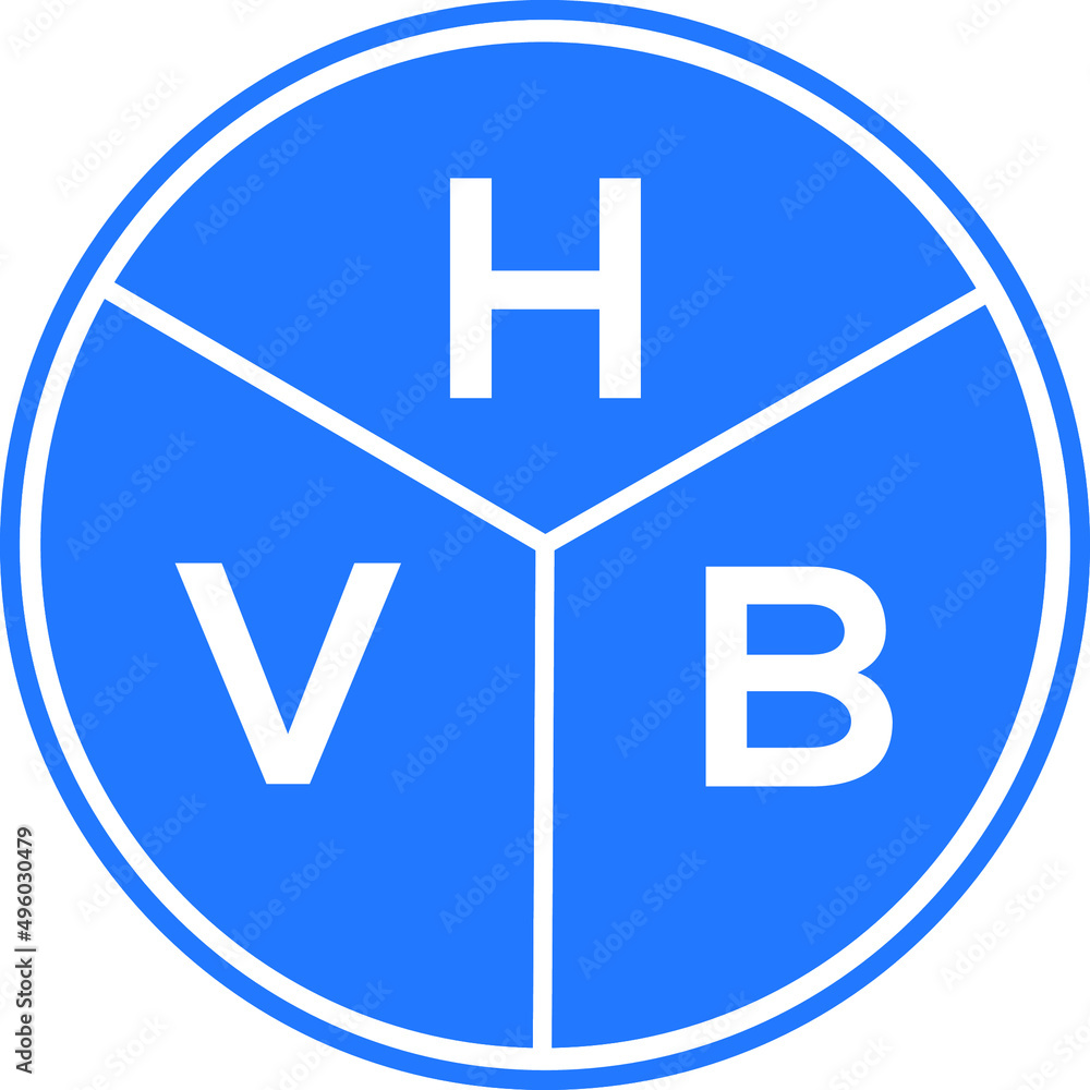 HVB letter logo design on black background. HVB  creative initials letter logo concept. HVB letter design.