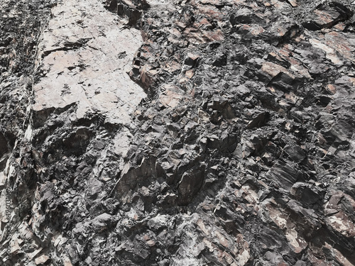 black stone wall for graphic design or wallpaper.