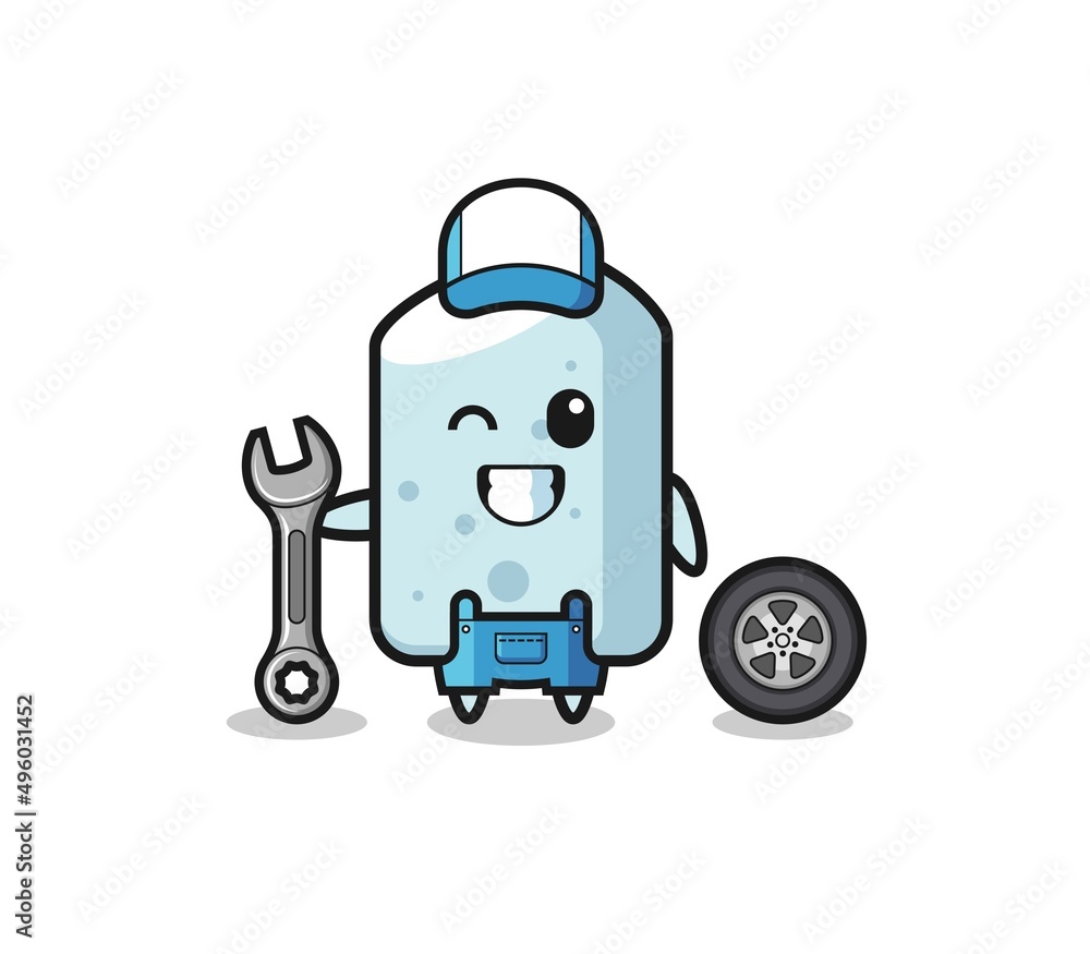 the chalk character as a mechanic mascot the chalk character as a mechanic mascot
