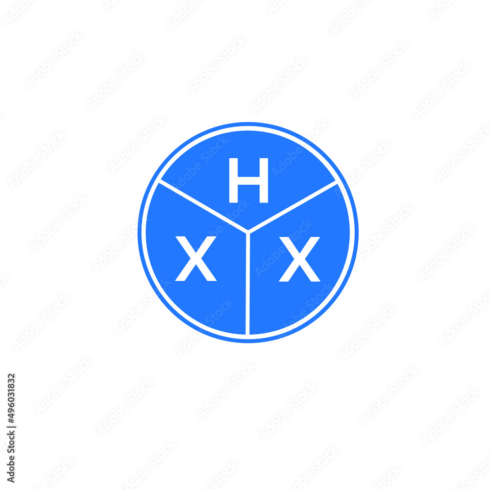HXX letter logo design on White background. HXX creative Circle letter logo concept. HXX letter design. 
