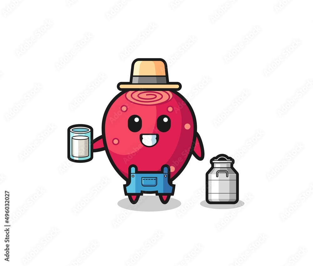 prickly pear cartoon as the dairy farmer prickly pear cartoon as the dairy farmer