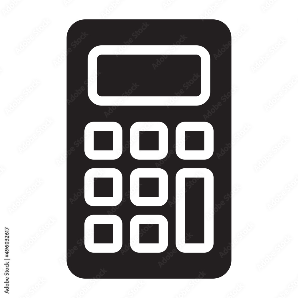 calculator glyph icon calculator glyph icon