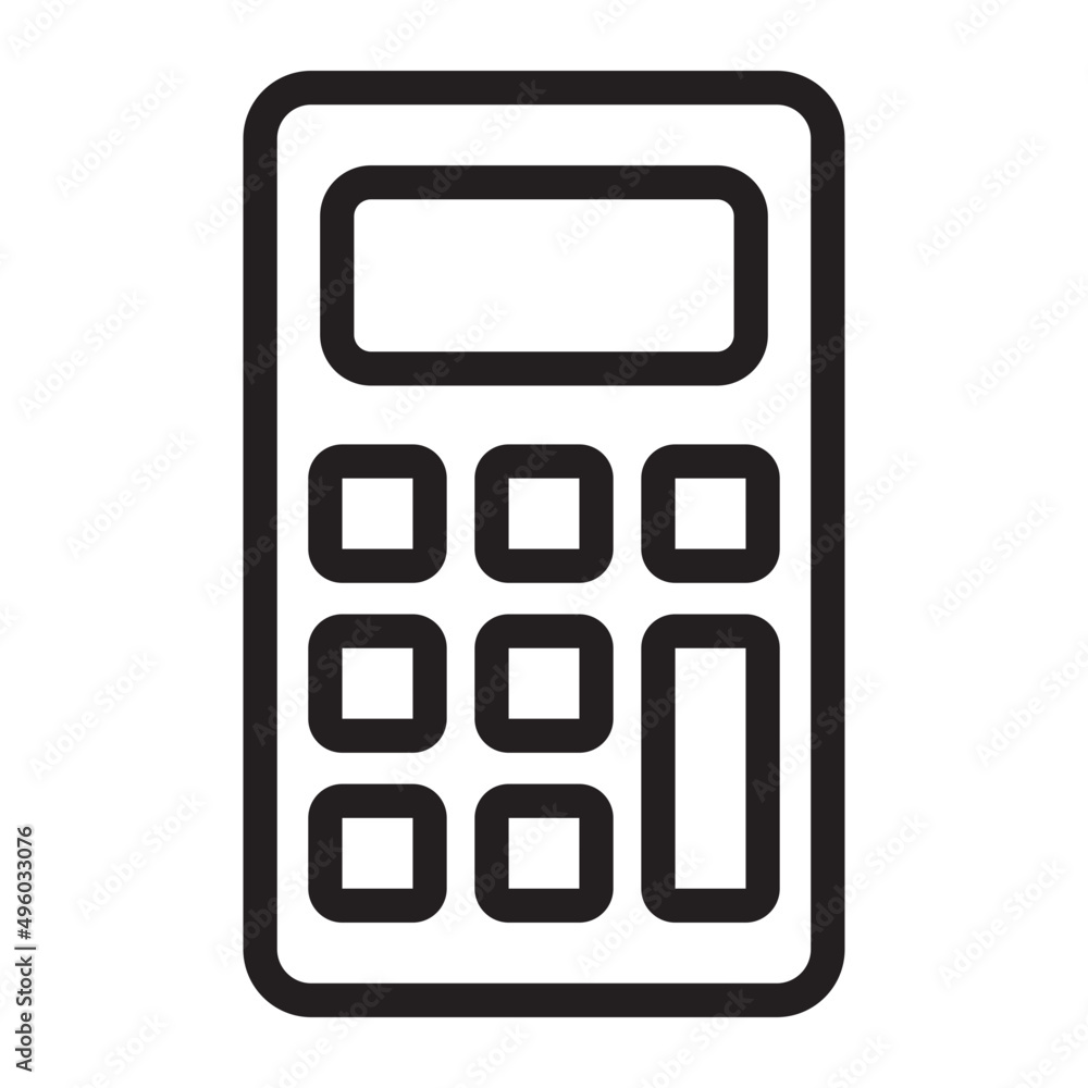 calculator line icon calculator line icon