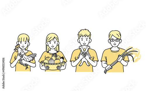 農業高校　農林高校　農高　専門学校　学生　高校生　男女　友達　農業体験