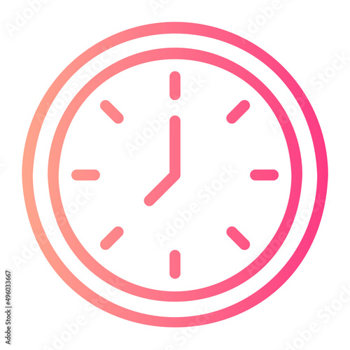 wall clock gradient icon
