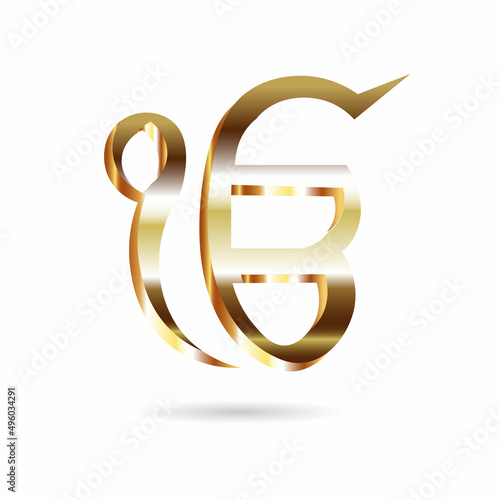 Ek Onkar icon 3d design vector illustration. photo