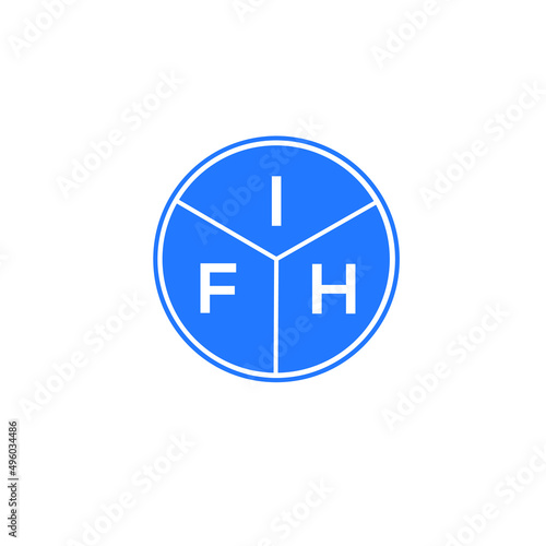 IFH letter logo design on White background. IFH creative Circle letter logo concept. IFH letter design.   © Faisal
