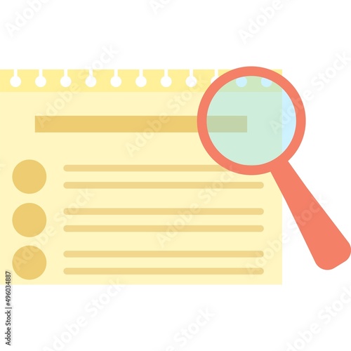 Search form loupe vector flat icon isolated