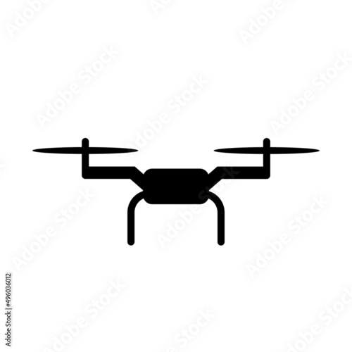 drone silhouette Logo Icon vector illustration 