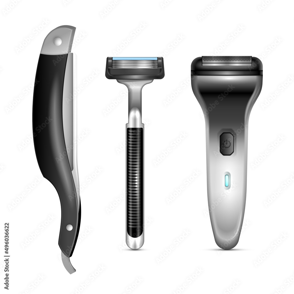 Men Razor Set Stock Vector | Adobe Stock
