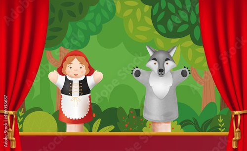 Puppet Theater Illustration