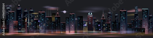Night City Panorama Composition