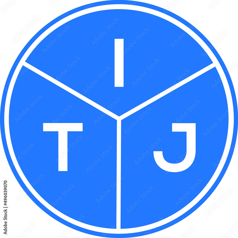 Fototapeta premium ITJ letter logo design on White background. ITJ creative Circle letter logo concept. ITJ letter design. 