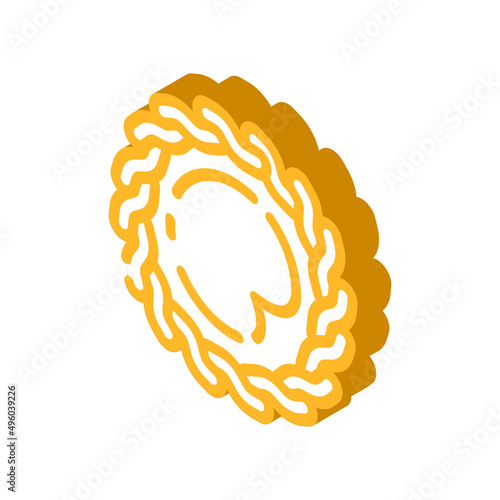 tortellini dish isometric icon vector. tortellini dish sign. isolated symbol illustration