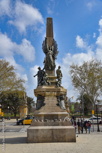 The Rius and Taulet monument in Barcelona