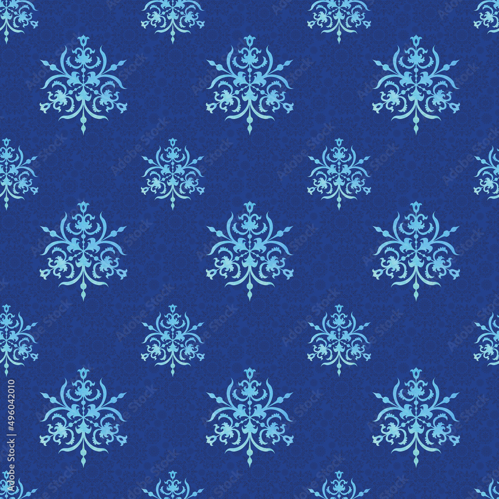 Watercolor pattern with snow Watercolor pattern with snow