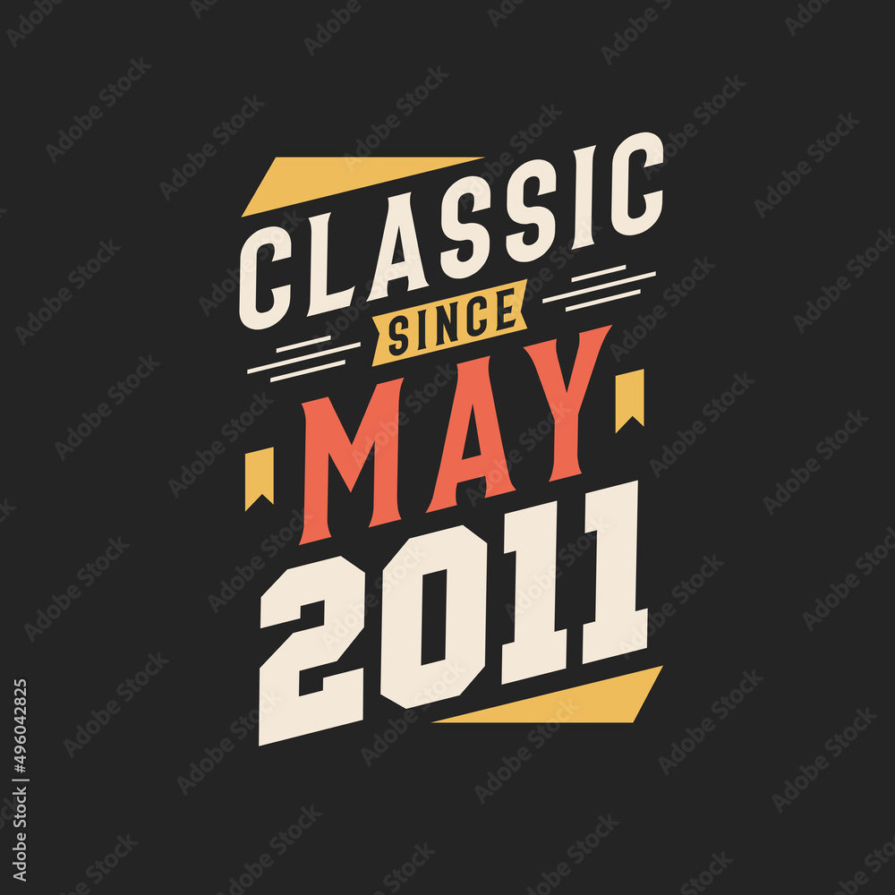 Fototapeta premium Classic Since May 2005. Born in May 2005 Retro Vintage Birthday