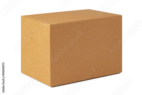 Brown cardboard box isolated on white background © fotofabrika