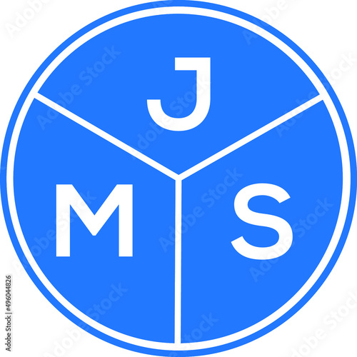 JMS letter logo design on black background. JMS  creative initials letter logo concept. JMS letter design. photo