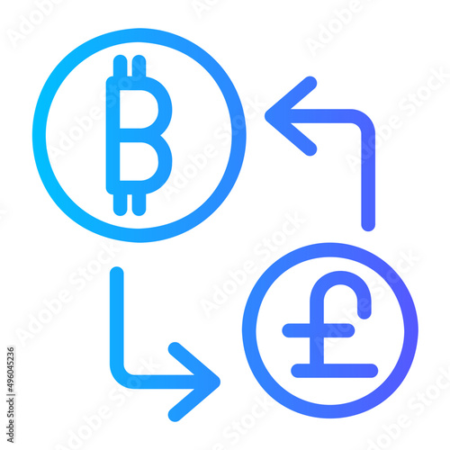 money exchange gradient icon