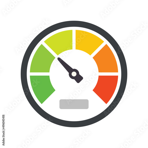 Speedometer performance vector icon symbol design
