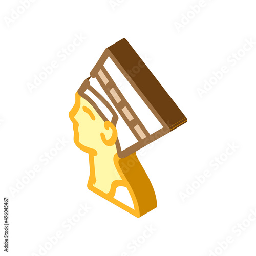 nefertiti egypt queen isometric icon vector. nefertiti egypt queen sign. isolated symbol illustration