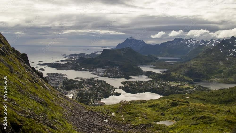 Timelapse of the City Svolvær in Lofoten Norway Timelapse of the City Svolvær in Lofoten Norway