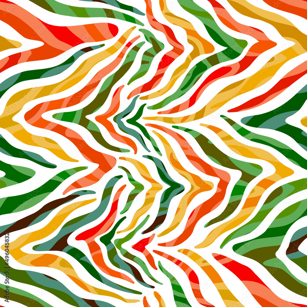 Obraz premium Seamless abstract pattern background. Decorative design freehand creative paint. Texture chaotic element.