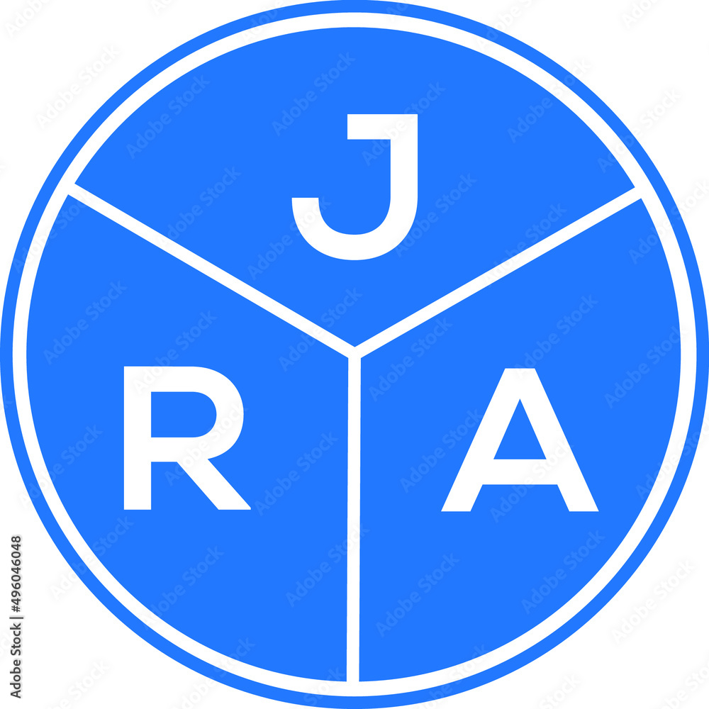 JRA letter logo design on White background. JRA creative Circle letter logo concept. JRA letter design. JRA letter logo design on White background. JRA creative Circle letter logo concept. JRA letter design.