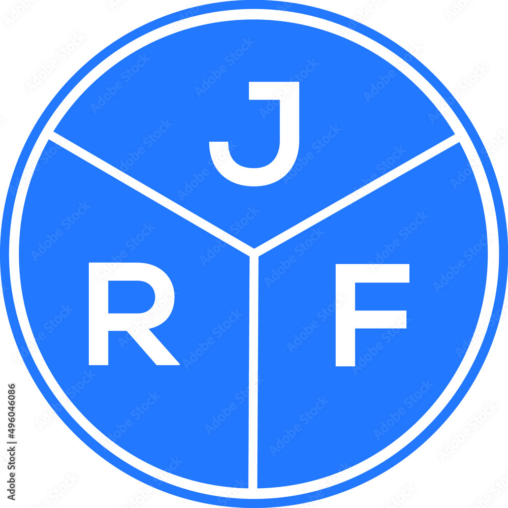 JRF letter logo design on White background. JRF creative Circle letter logo concept. JRF letter design. JRF letter logo design on White background. JRF creative Circle letter logo concept. JRF letter design.