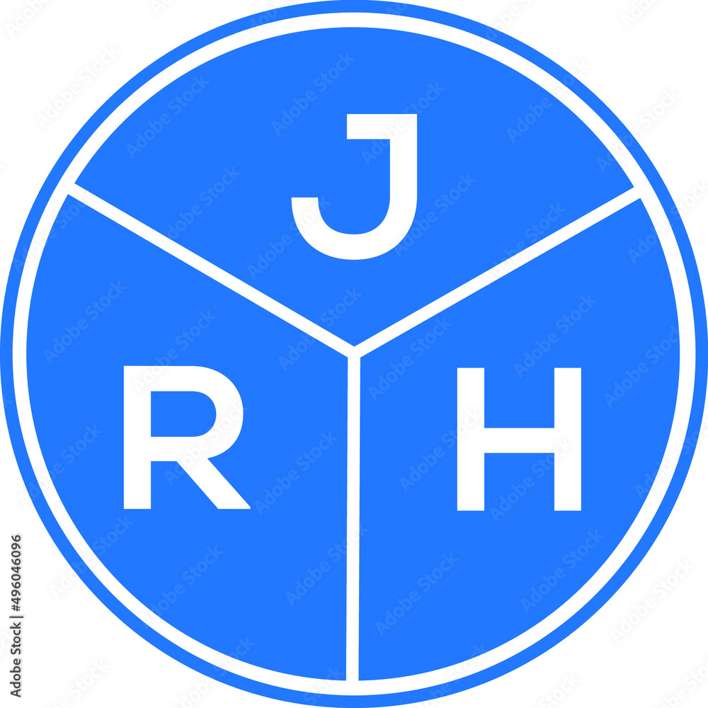 JRH letter logo design on White background. JRH creative Circle letter logo concept. JRH letter design. JRH letter logo design on White background. JRH creative Circle letter logo concept. JRH letter design.