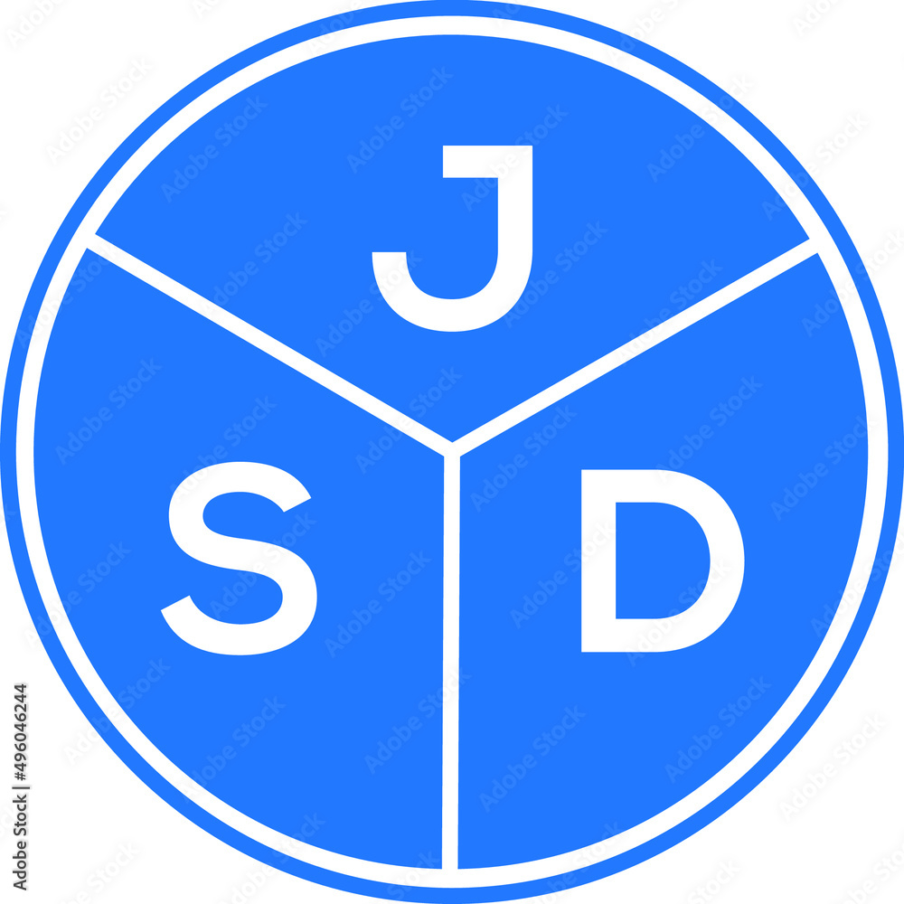 JSD letter logo design on White background. JSD creative Circle letter logo concept. JSD letter design. JSD letter logo design on White background. JSD creative Circle letter logo concept. JSD letter design.