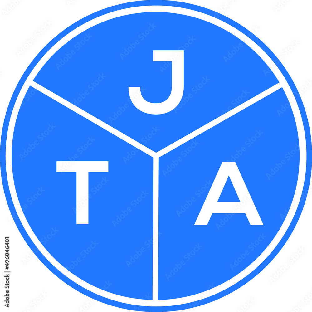 JTA letter logo design on White background. JTA creative Circle letter logo concept. JTA letter design. JTA letter logo design on White background. JTA creative Circle letter logo concept. JTA letter design.
