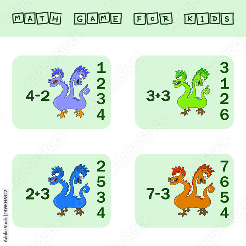 counting game with funny monsters. Preschool worksheet  kids activity sheet  printable worksheet