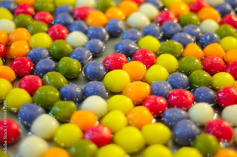 Colorful Round Thai Sweets Colorful Round Thai Sweets