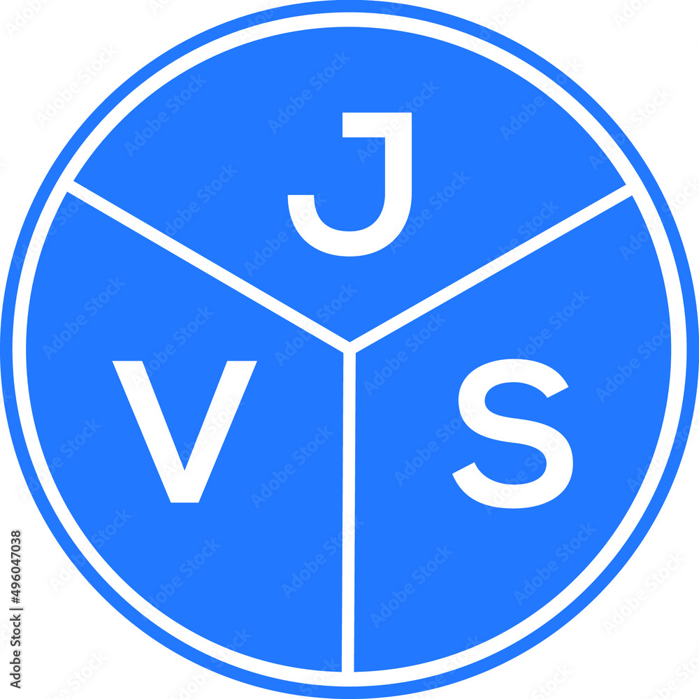 JVS letter logo design on white background. JVS creative circle letter logo concept. JVS letter design. JVS letter logo design on white background. JVS creative circle letter logo concept. JVS letter design.