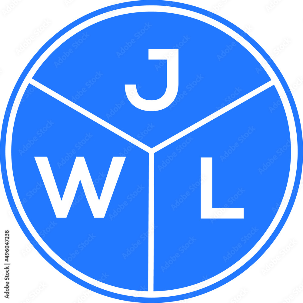 JWL letter logo design on white background. JWL creative circle letter logo concept. JWL letter design. JWL letter logo design on white background. JWL creative circle letter logo concept. JWL letter design.