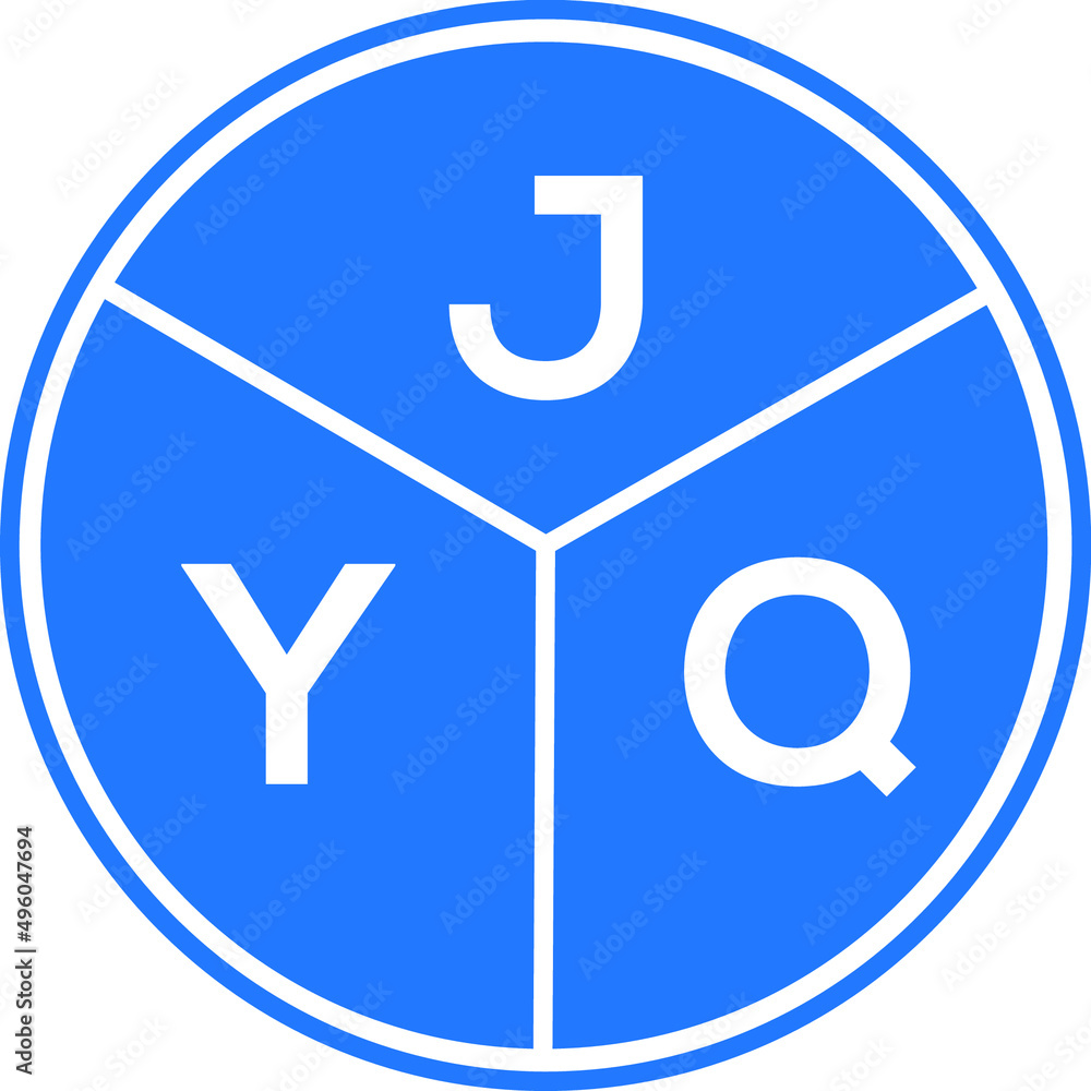 JYQ letter logo design on white background. JYQ creative circle letter logo concept. JYQ letter design. JYQ letter logo design on white background. JYQ creative circle letter logo concept. JYQ letter design.