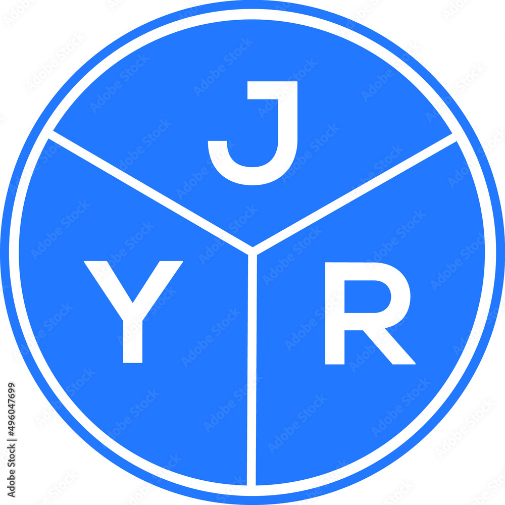 JYR letter logo design on white background. JYR creative circle letter logo concept. JYR letter design. JYR letter logo design on white background. JYR creative circle letter logo concept. JYR letter design.