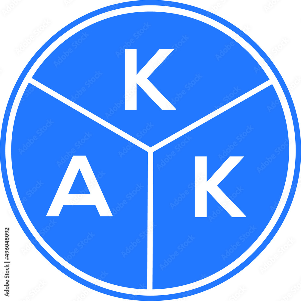 KAK letter logo design on white background. KAK creative circle letter logo concept. KAK letter design. KAK letter logo design on white background. KAK creative circle letter logo concept. KAK letter design.