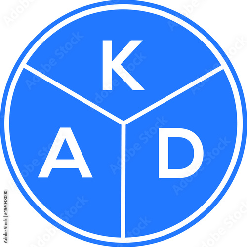 KAD letter logo design on white background. KAD  creative circle letter logo concept. KAD letter design. © Faisal