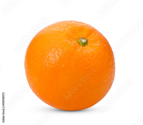 Valencia orange or Navel orange on white background. full depth of field photo