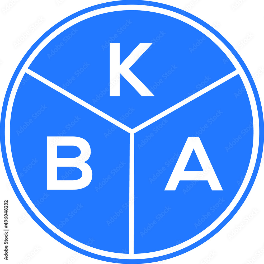 KBA letter logo design on white background. KBA creative circle letter logo concept. KBA letter design. KBA letter logo design on white background. KBA creative circle letter logo concept. KBA letter design.