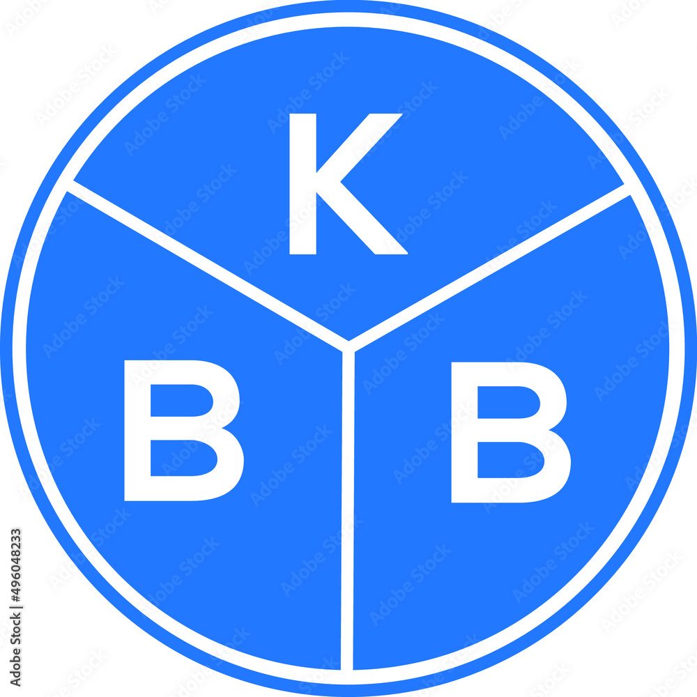 Fototapeta premium KBB letter logo design on white background. KBB creative circle letter logo concept. KBB letter design.