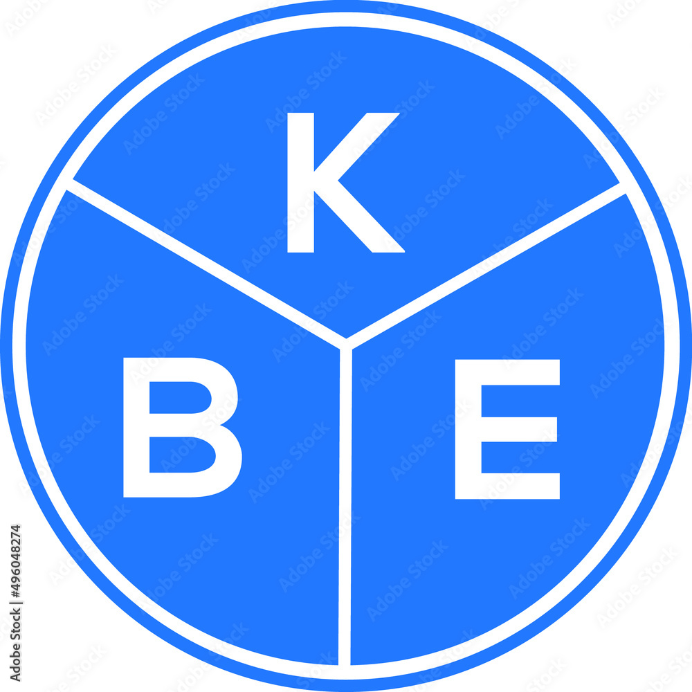 KBE letter logo design on white background. KBE creative circle letter logo concept. KBE letter design. KBE letter logo design on white background. KBE creative circle letter logo concept. KBE letter design.