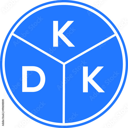 KDK letter logo design on white background. KDK creative circle letter logo concept. KDK letter design.  